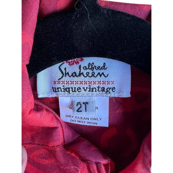 ALFRED SHAHEEN X UNIQUE VINTAGE BOYS RED HAWAIIAN TIKI SHIRTS Size 2T NEW - Picture 3 of 7